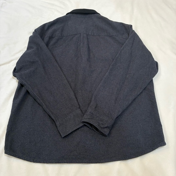 Abercrombie & Fitch 90s Oversized Shirt Mens Medium Gray Corduroy Collar Shacket - Picture 2 of 7